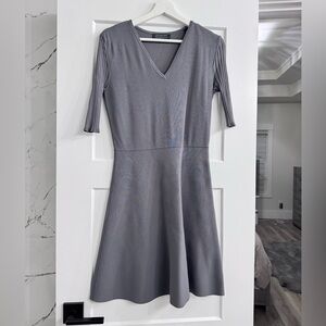 Armani Exchange Gray V-Neck Dress